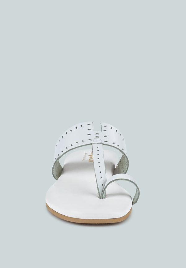 Mila Toe Ring Thong Slip Ons - Glamourous Grace
