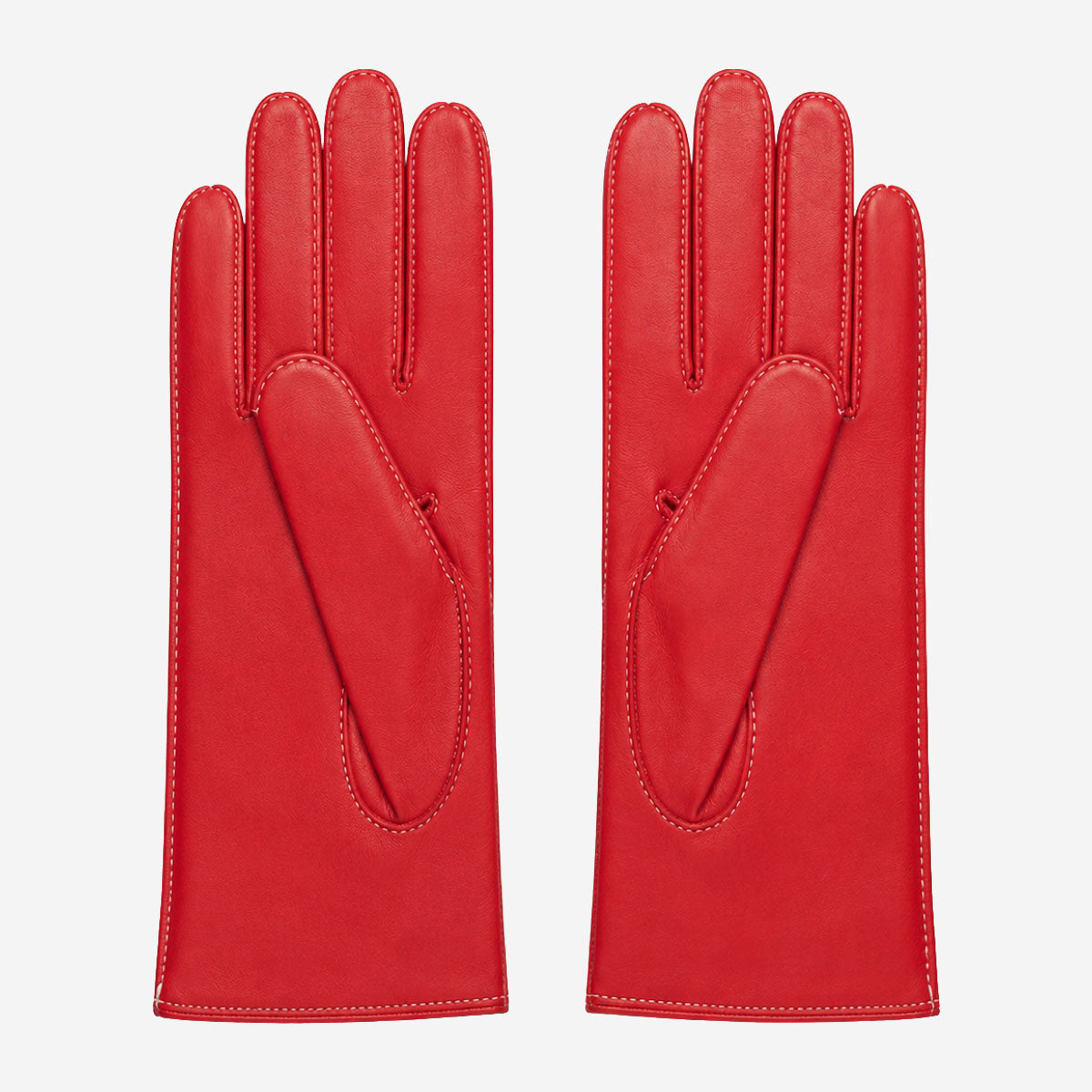 MM5020 (red/white) – Italian lambskin cashmere-lined leather gloves - Glamourous Grace