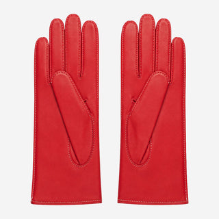 MM5020 (red/white) – Italian lambskin cashmere-lined leather gloves - Glamourous Grace