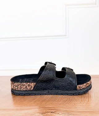 Morgana Western Sandal in Black - Glamourous Grace