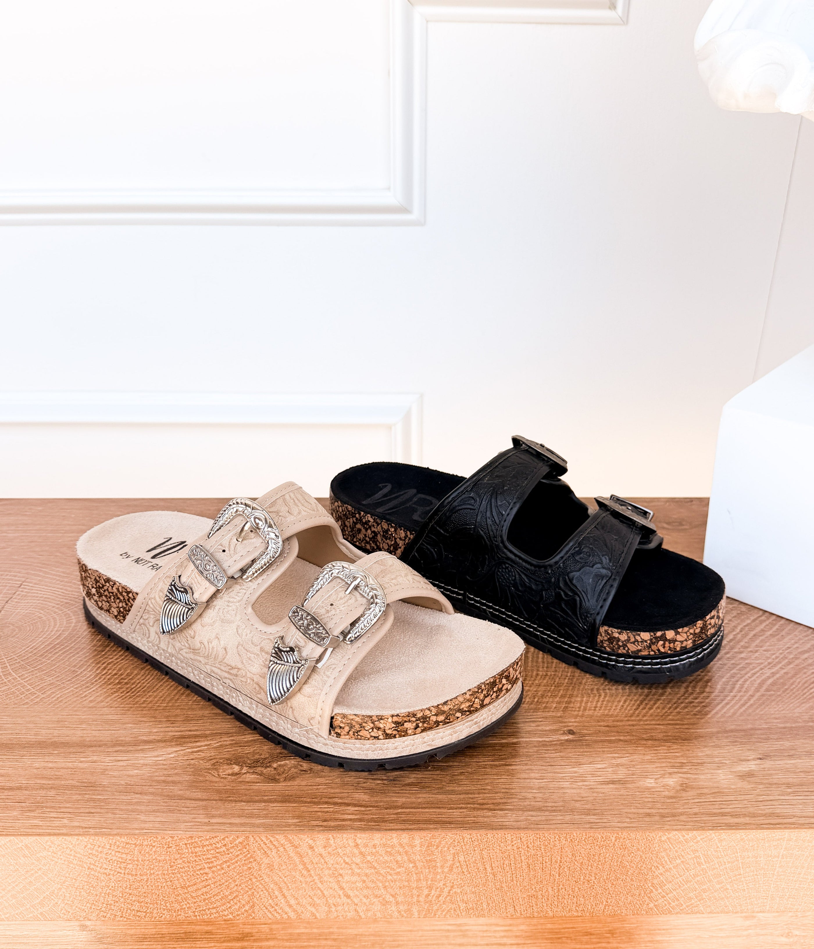 Morgana Western Sandal in Cream - Glamourous Grace