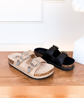 Morgana Western Sandal in Cream - Glamourous Grace