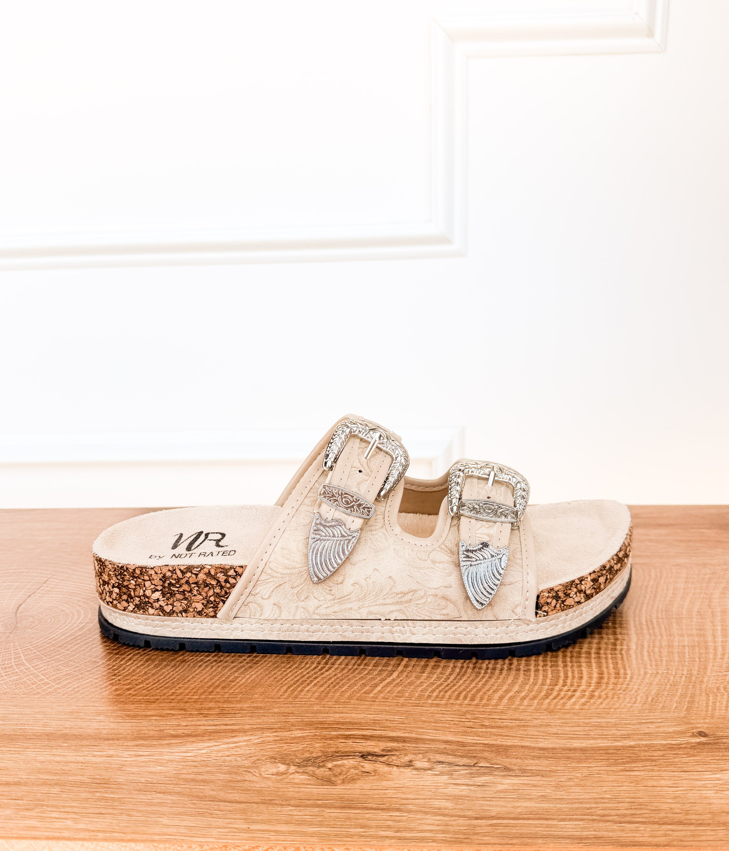 Morgana Western Sandal in Cream - Glamourous Grace