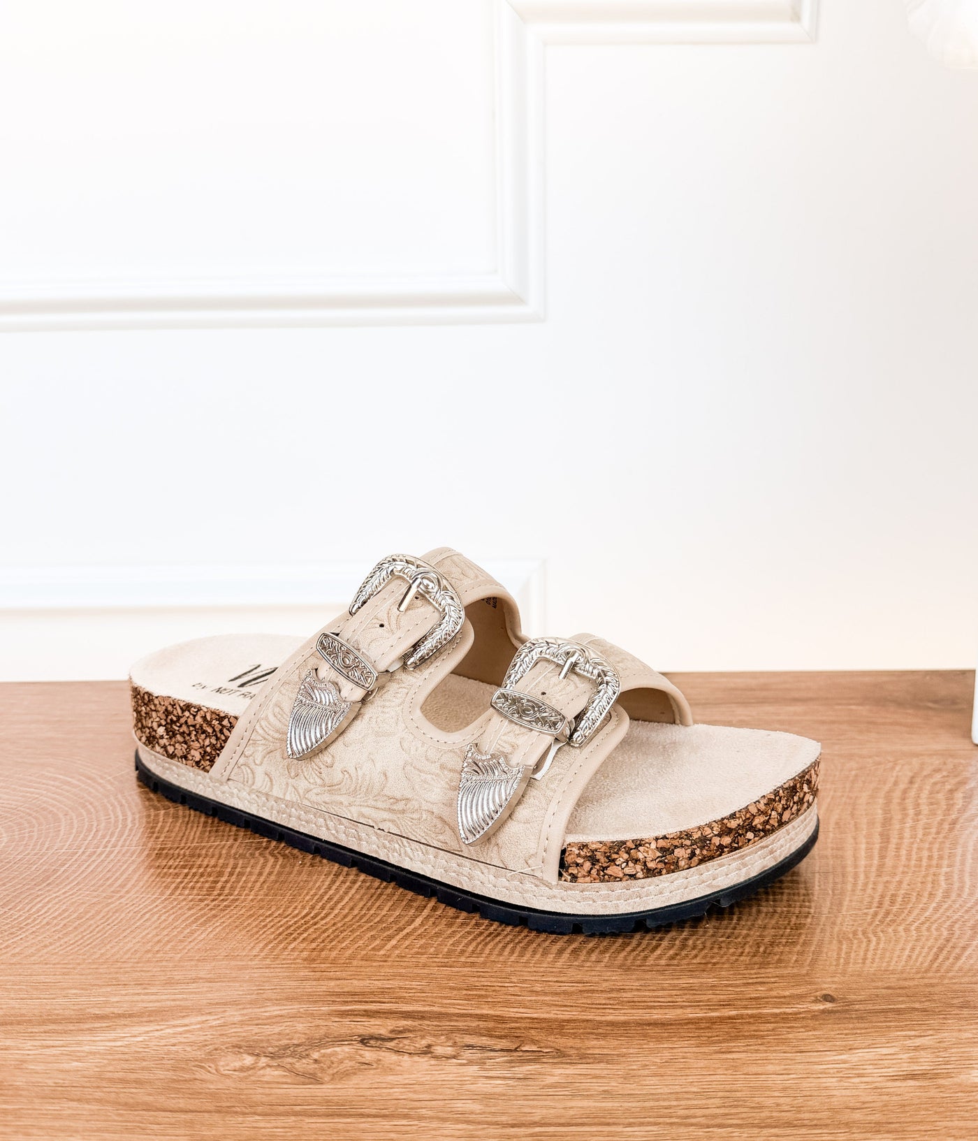 Morgana Western Sandal in Cream - Glamourous Grace
