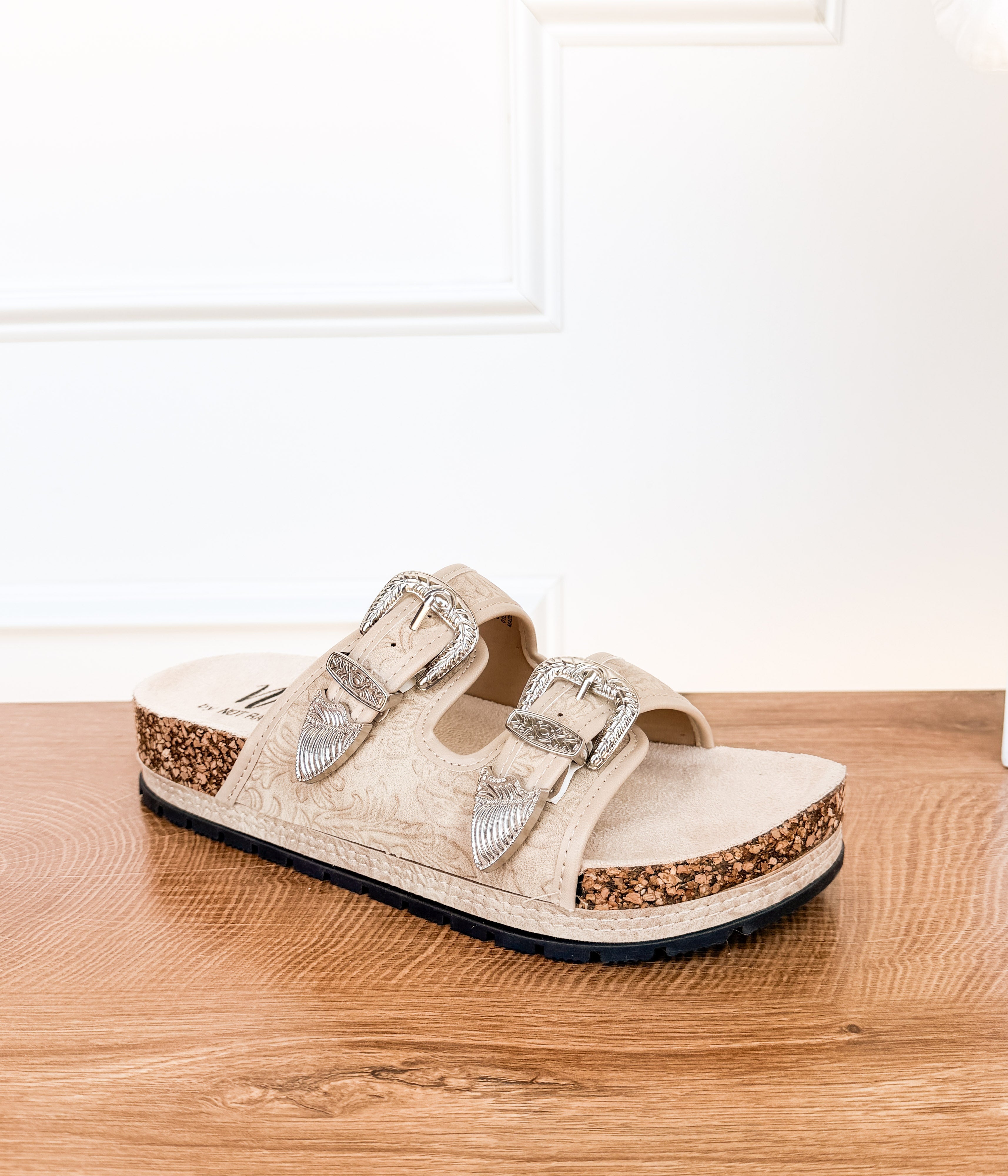 Morgana Western Sandal in Cream - Glamourous Grace