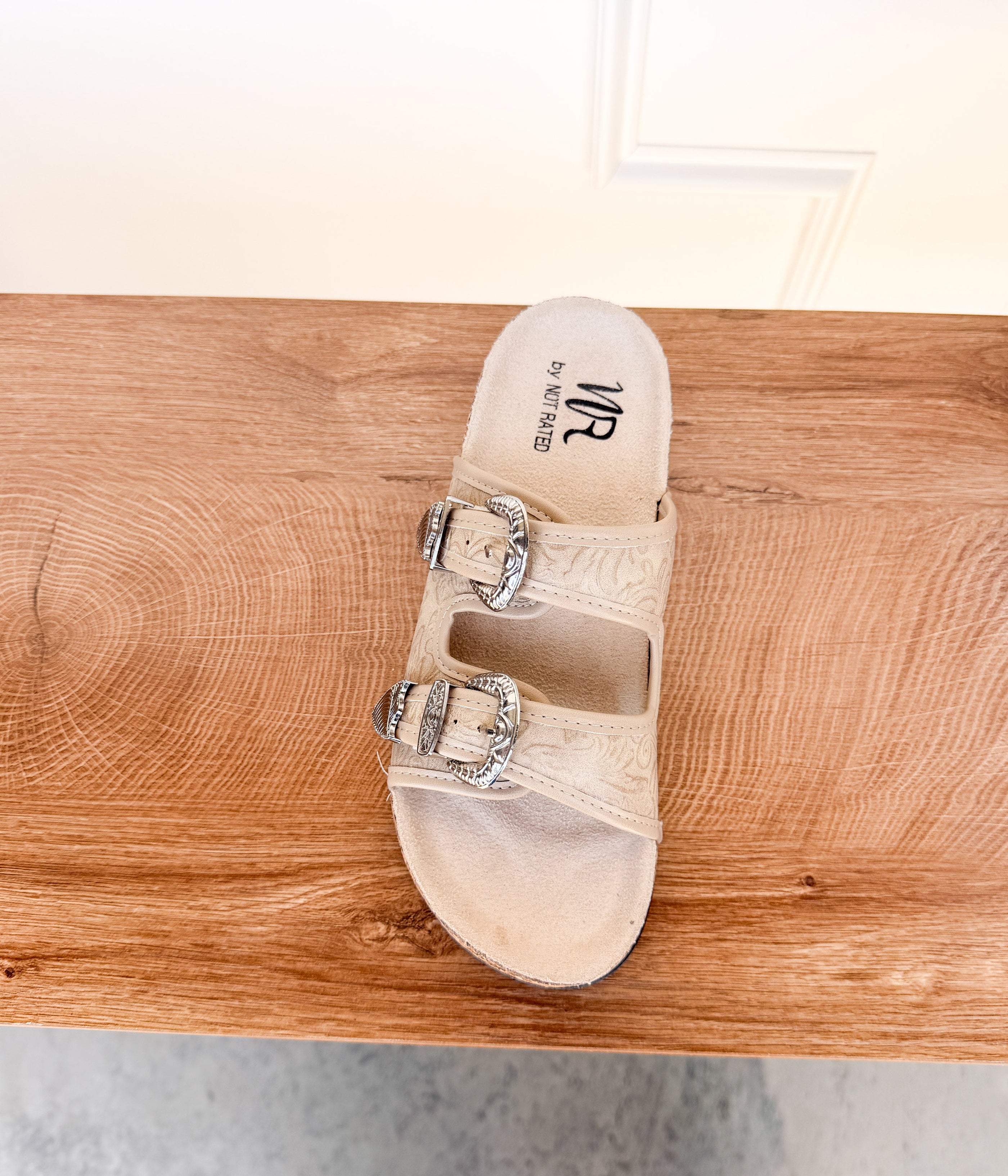 Morgana Western Sandal in Cream - Glamourous Grace