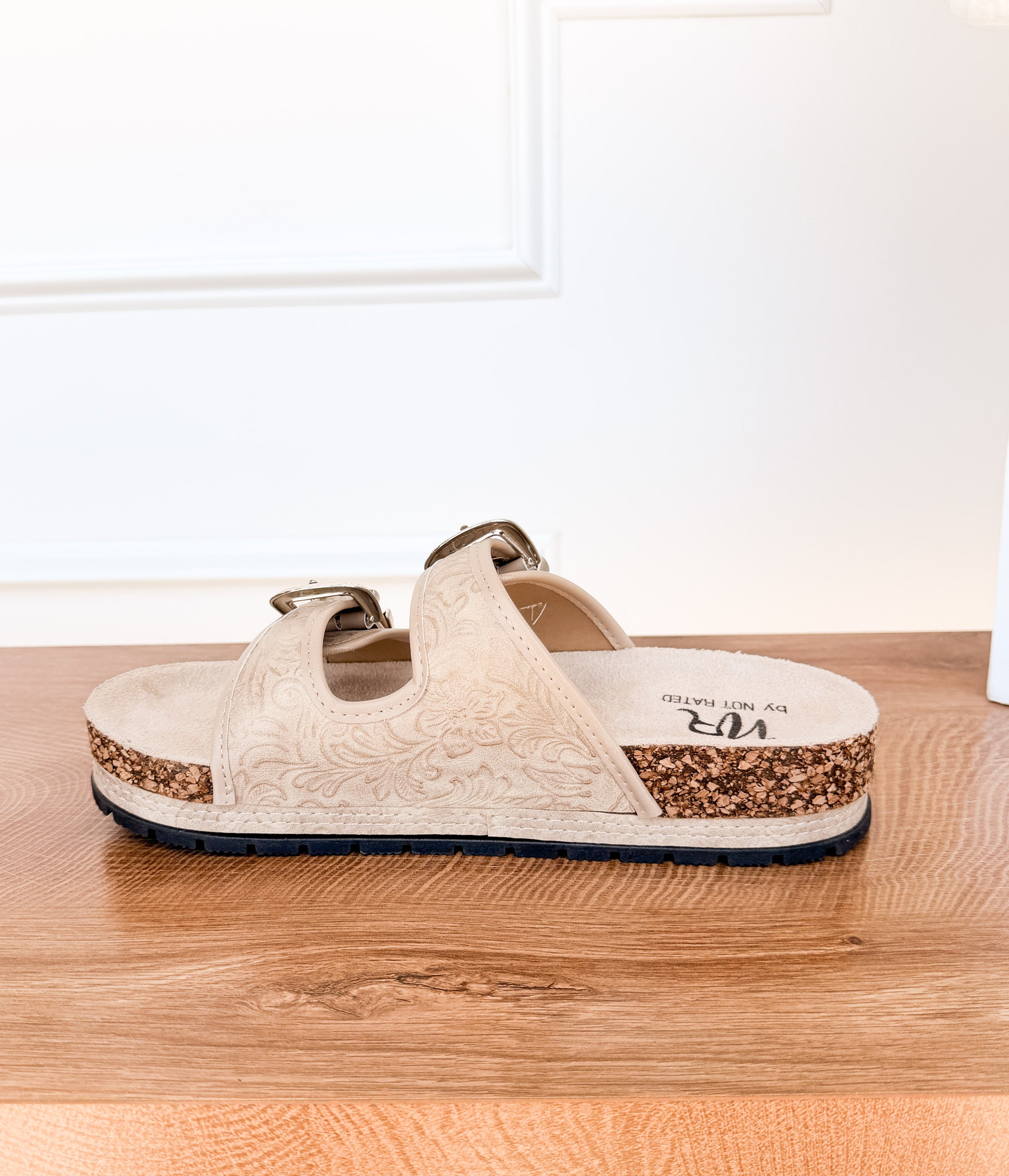 Morgana Western Sandal in Cream - Glamourous Grace