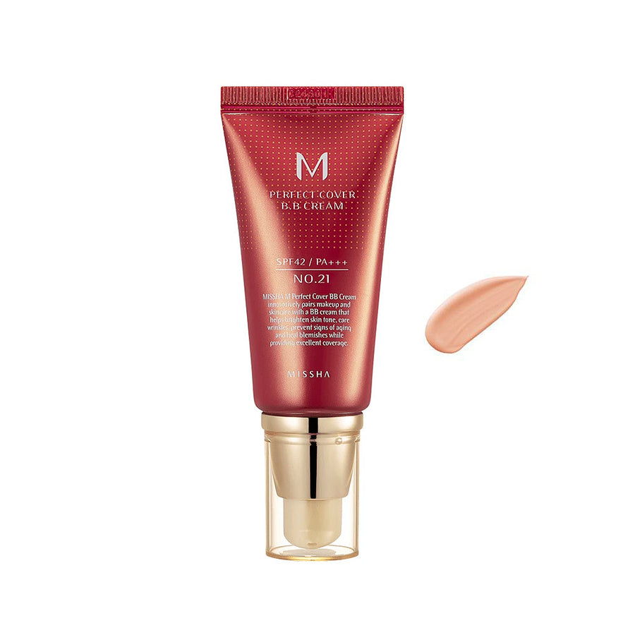 Missha M Perfect Cover BB Cream #21 Light Beige - Glamourous Grace