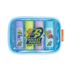Rocket Power | Shred Ready - 4 PC Lip Balm Set with Keychain Bag