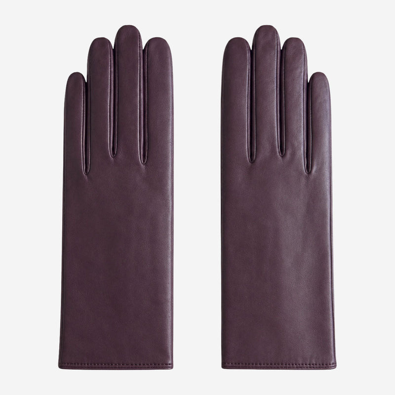 Marcella (brown) - Unlined women’s lambskin leather gloves - Glamourous Grace