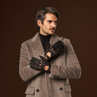 Marcello (black) – Luxurious Italian peccary driving gloves - Glamourous Grace