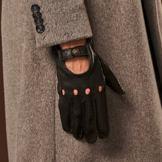 Marcello (black) – Luxurious Italian peccary driving gloves - Glamourous Grace