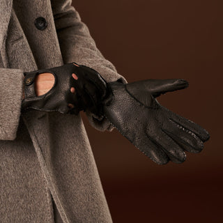 Marcello (black) – Luxurious Italian peccary driving gloves - Glamourous Grace