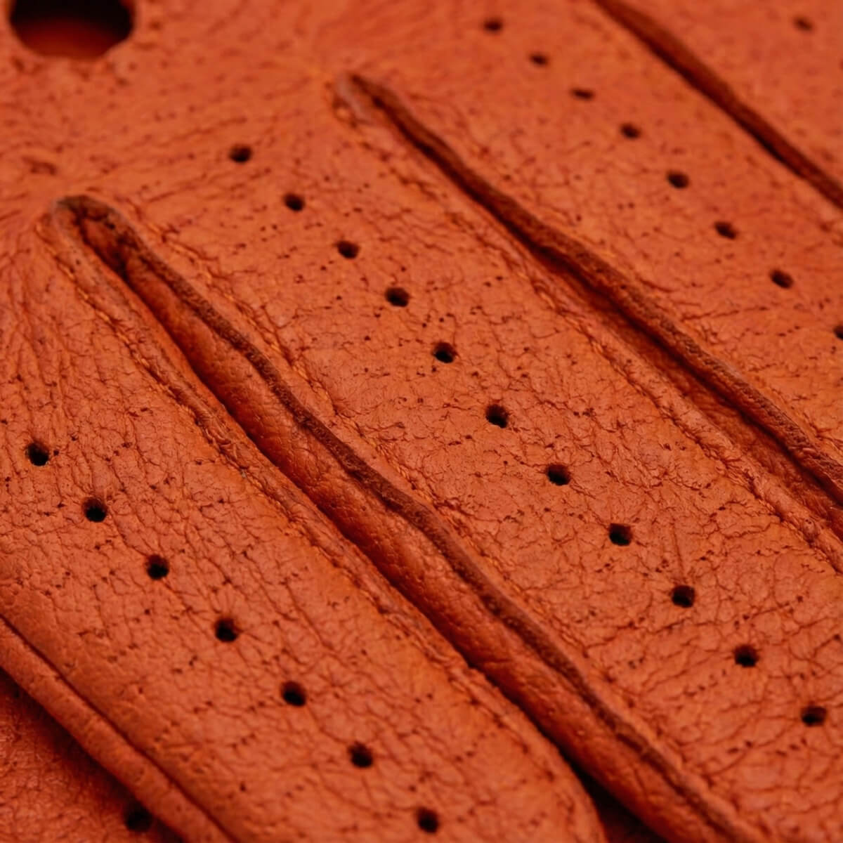 Marcello (orange) – Luxurious Italian peccary driving gloves - Glamourous Grace