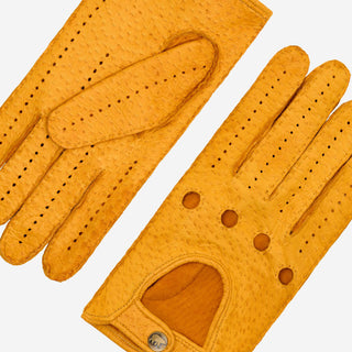 Marcello (yellow) – Luxurious Italian peccary driving gloves - Glamourous Grace