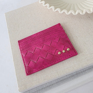 Mariah Woven Small Card Holder Wallet