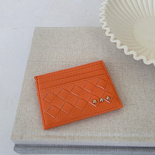 Mariah Woven Small Card Holder Wallet - Glamourous Grace