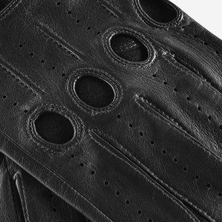 Mario (black) - Italian lambskin leather driving gloves & touchscreen feature - Glamourous Grace