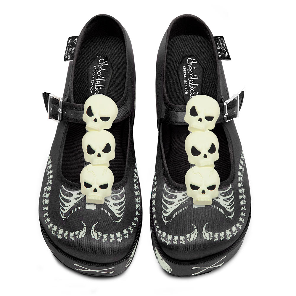Skeletons Under My Bed Women's Mary Jane Platforms - Glamourous Grace