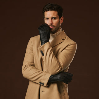 Matteo (black) - Italian gloves made of American deerskin leather with cashmere lining - Glamourous Grace