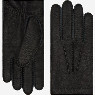Matteo (black) - Italian gloves made of American deerskin leather with cashmere lining - Glamourous Grace