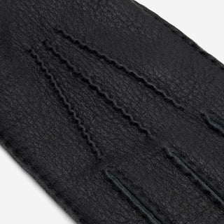 Matteo (black) - Italian gloves made of American deerskin leather with cashmere lining - Glamourous Grace