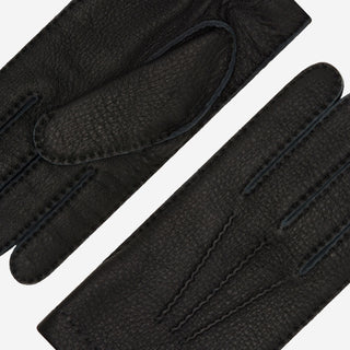 Matteo (black) - Italian gloves made of American deerskin leather with cashmere lining - Glamourous Grace