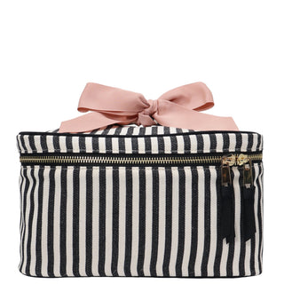 Medium Box Makeup & Toiletry with Insert Organizer – Striped - Glamourous Grace