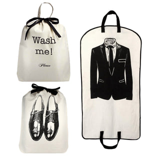 Men's Travel Set 3-pack, Cream - Glamourous Grace