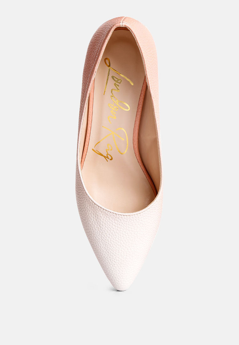 Harlow Metallic Accent Block Heel Pumps - Glamourous Grace