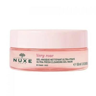 Nuxe Very Rose Cleansing Gel Mask - Natural Facial Cleansing Gel for Sensitive Skin, Rose Water Skincare, Pollution Protection - Glamourous Grace