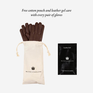 Raya (black) – Deerskin leather gloves with warm wool lining - Glamourous Grace