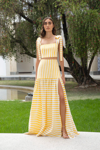 MIMOSA TOP IN YELLOW STRIPES - Glamourous Grace