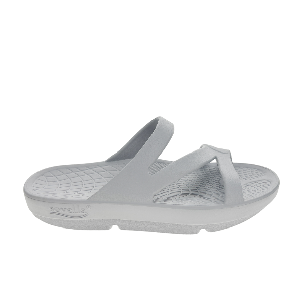 Sovella Active Recovery Sandals Women's PF Slide Light Grey - Glamourous Grace