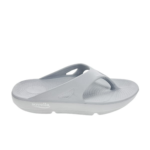 Sovella Active Recovery Sandals Women's PF Thong Light Grey - Glamourous Grace