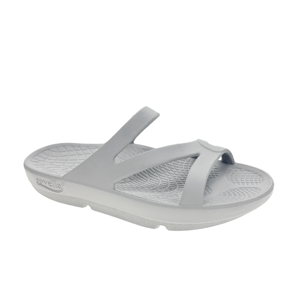 Sovella Active Recovery Sandals Women's PF Slide Light Grey - Glamourous Grace