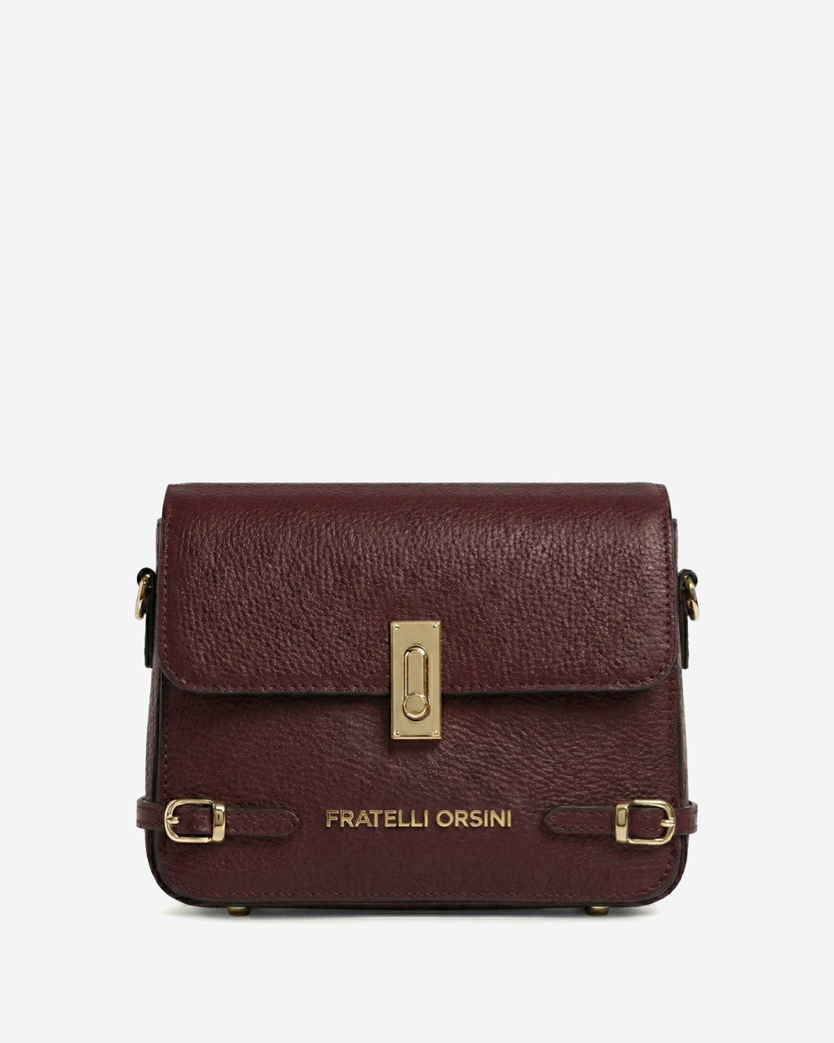 Mirella (eggplant) - Italian calf leather women's crossbody bag (with shoulder strap) - Glamourous Grace