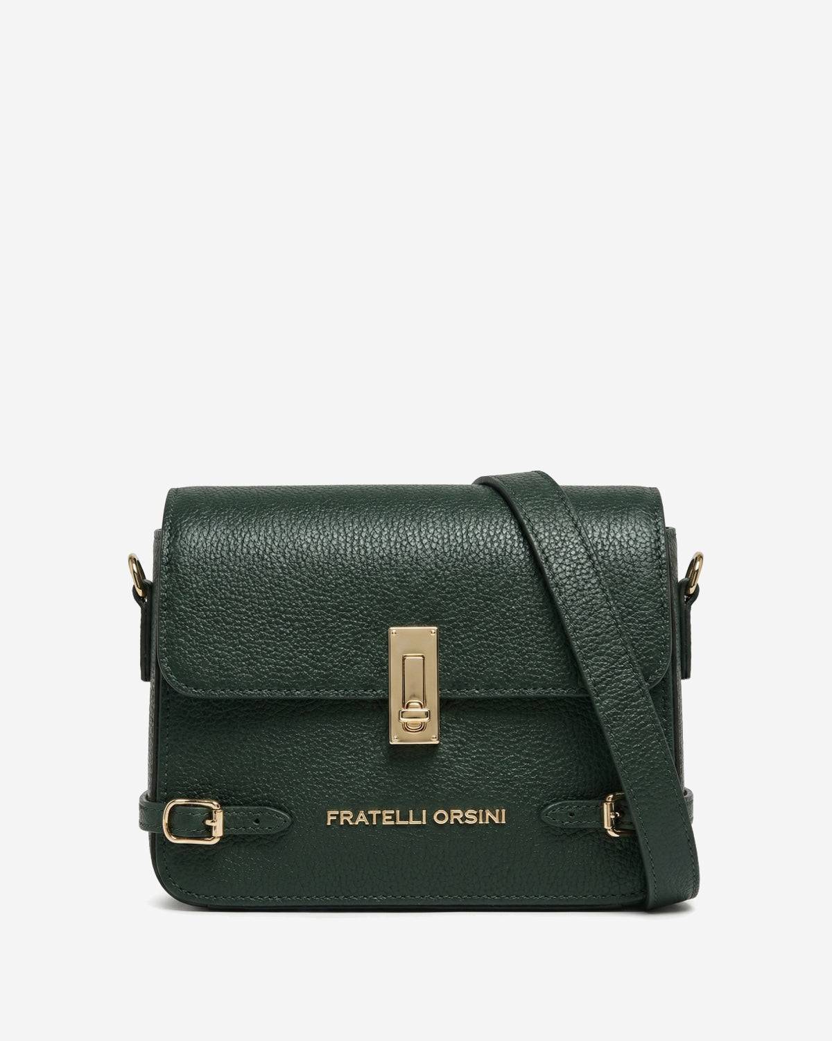 Mirella (green) - Italian calf leather women's crossbody bag (with shoulder strap) - Glamourous Grace