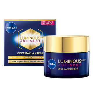 Nivea Luminous630 Anti-spot Night Face Cream - Thiamidol & Hyaluronic Acid for Dark Spot Correction & Hydration - Glamourous Grace