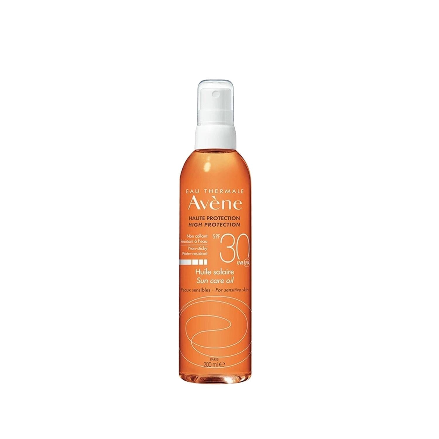 Avene SPF 30+ Sunscreen Oil Spray - Water-Resistant, Non-Greasy Sun Protection for Sensitive Skin - Glamourous Grace