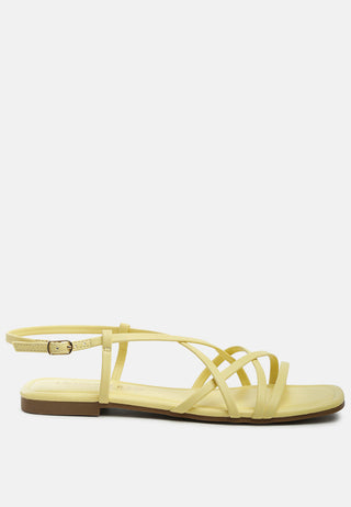 Petal Molly Cuddles Cross Strap Detail Flat Sandals