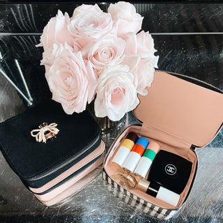 Large Cosmetics/Trinket Box – Striped - Glamourous Grace