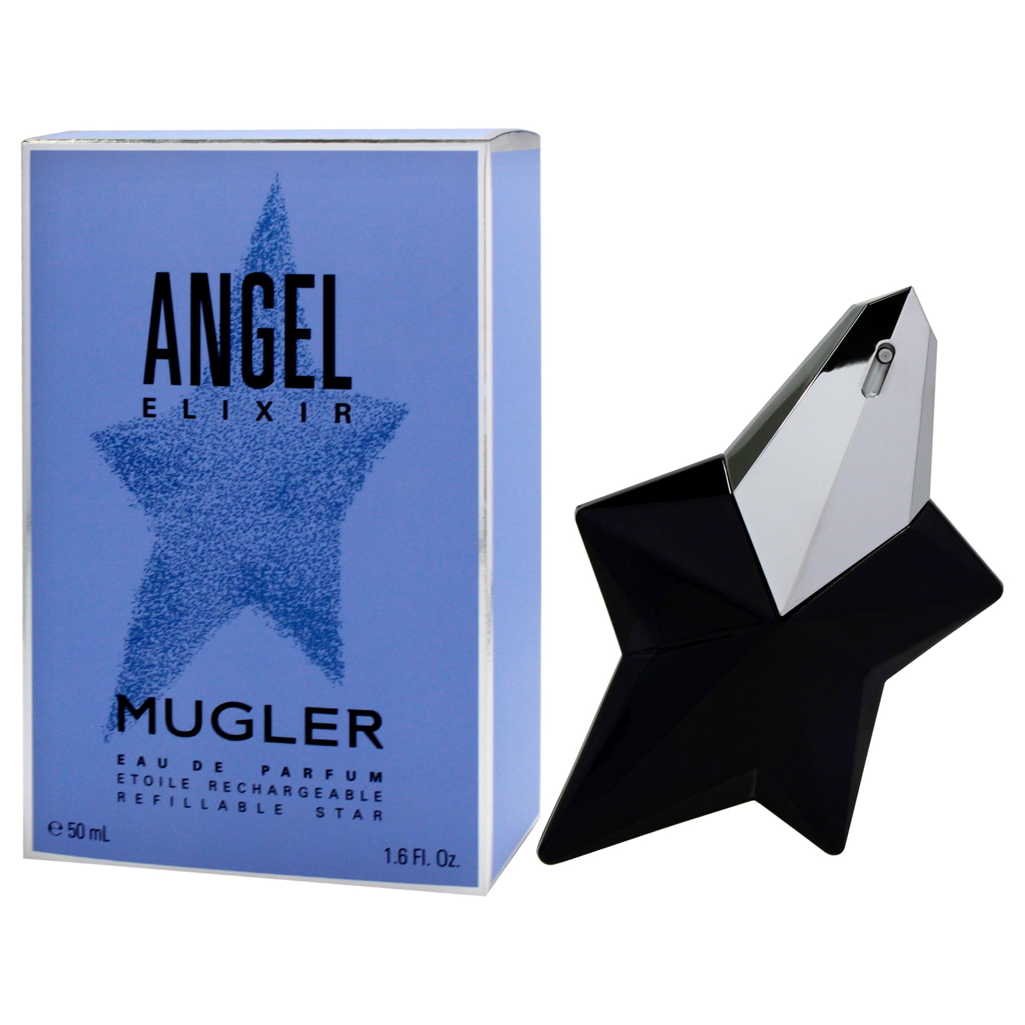 Mugler Angel Elixir Eau de Parfum Refillable Spray for Women, 1.6 oz