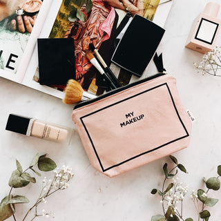 My Makeup Pouch, Coated Lining – Pink/Blush - Glamourous Grace