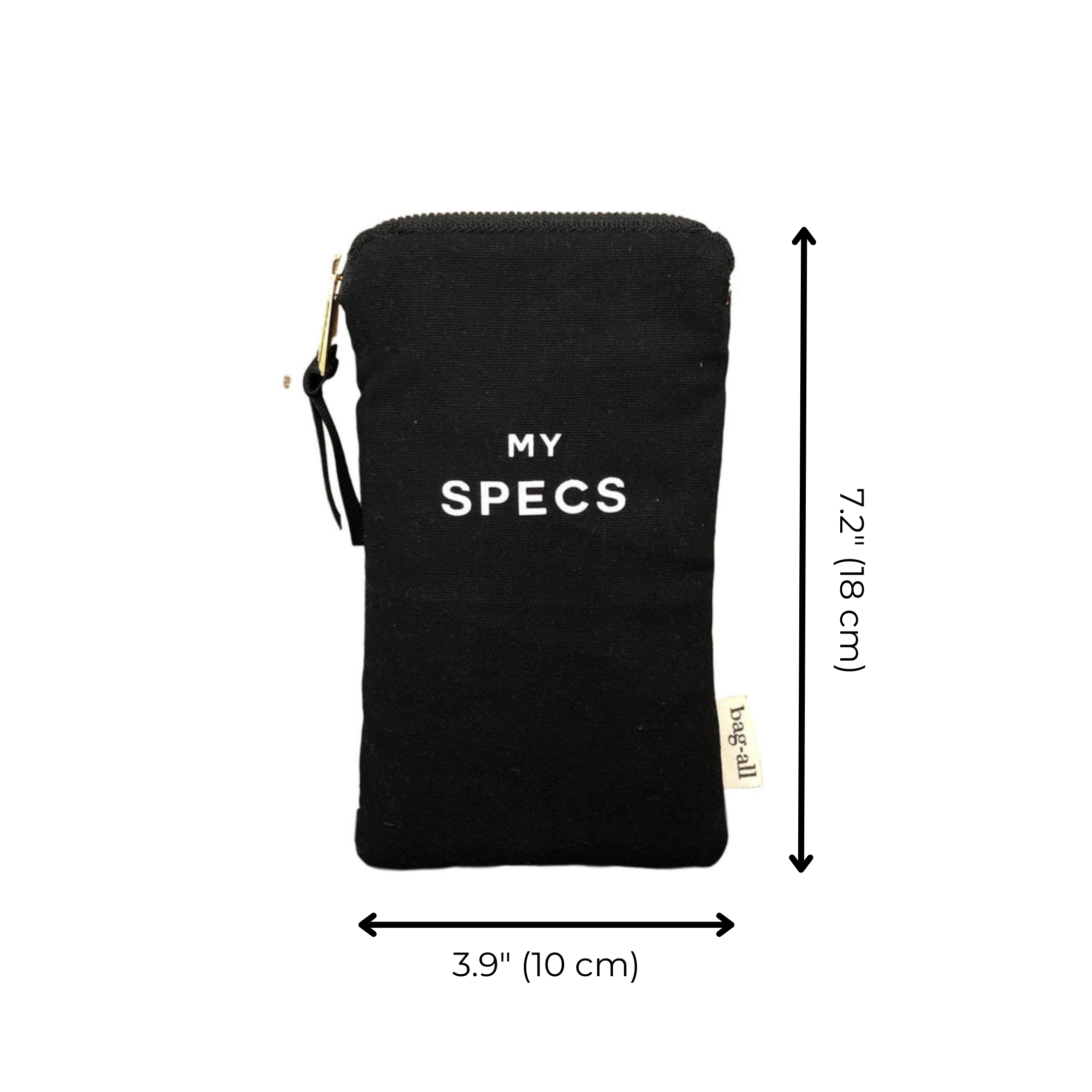 My Specs Glasses Case with Outside Pocket – Black - Glamourous Grace