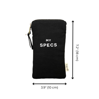 My Specs Glasses Case with Outside Pocket – Black - Glamourous Grace
