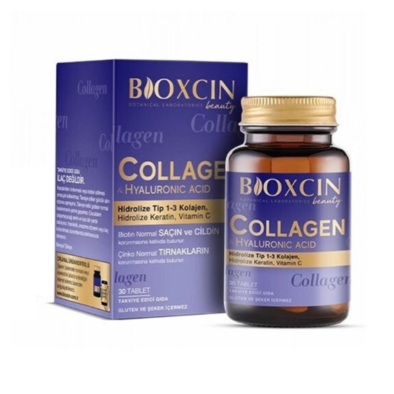 Bioxcin Beauty Collagen Supplement Tablets - Hydrolyzed Collagen, Vitamin C, Hyaluronic Acid for Skin Health and Anti-Aging - Glamourous Grace