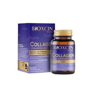 Bioxcin Beauty Collagen Supplement Tablets - Hydrolyzed Collagen, Vitamin C, Hyaluronic Acid for Skin Health and Anti-Aging - Glamourous Grace