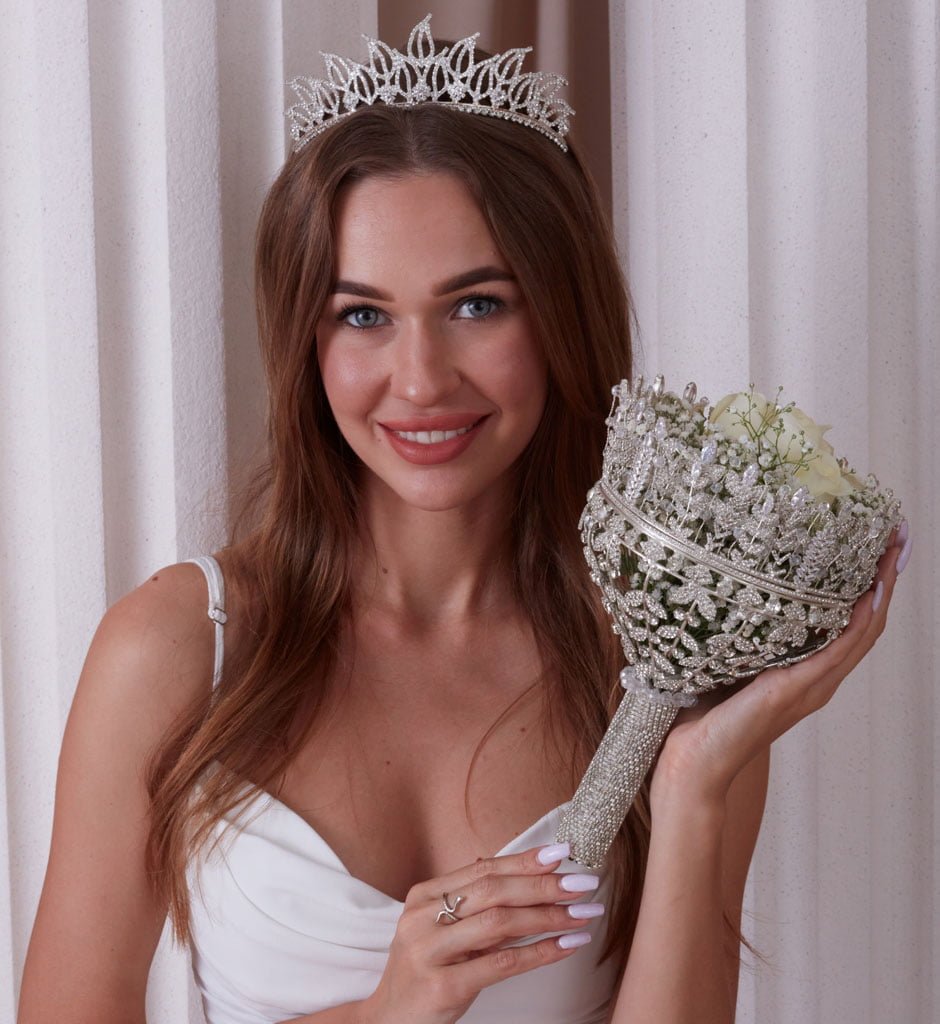 Elegant Hand Bouquet, Wedding Bouquet - Glamourous Grace