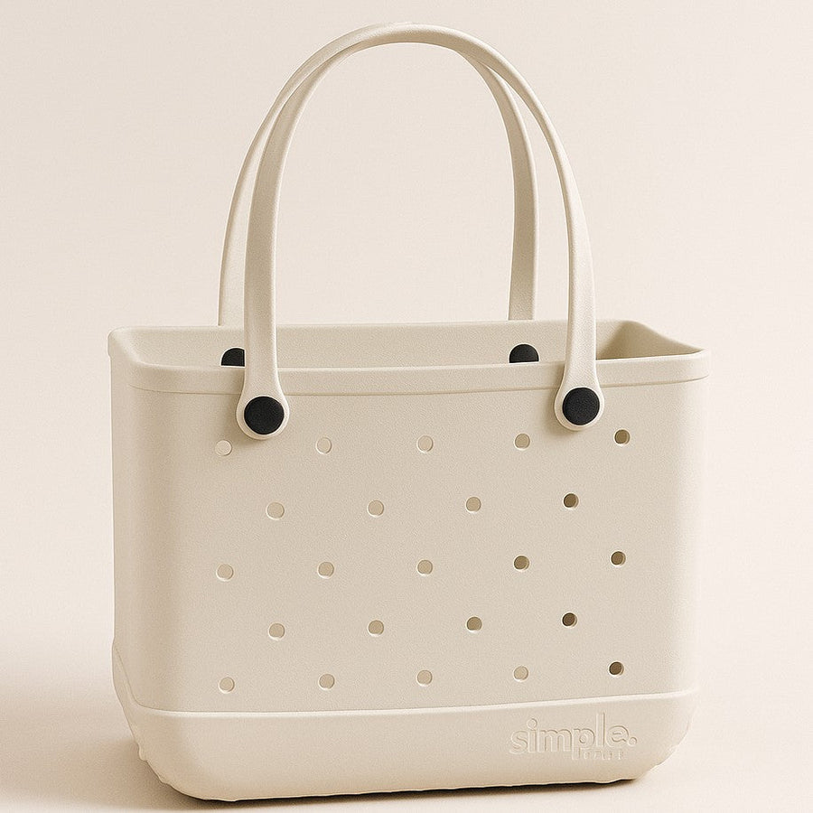 Everyday Extra Large EVA Tote – Natural Stone | Waterproof, Lightweight, Neutral Oversized Bag